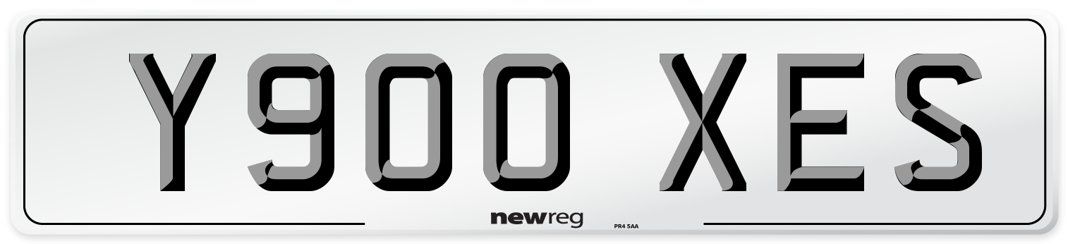 Y900 XES Number Plate from New Reg